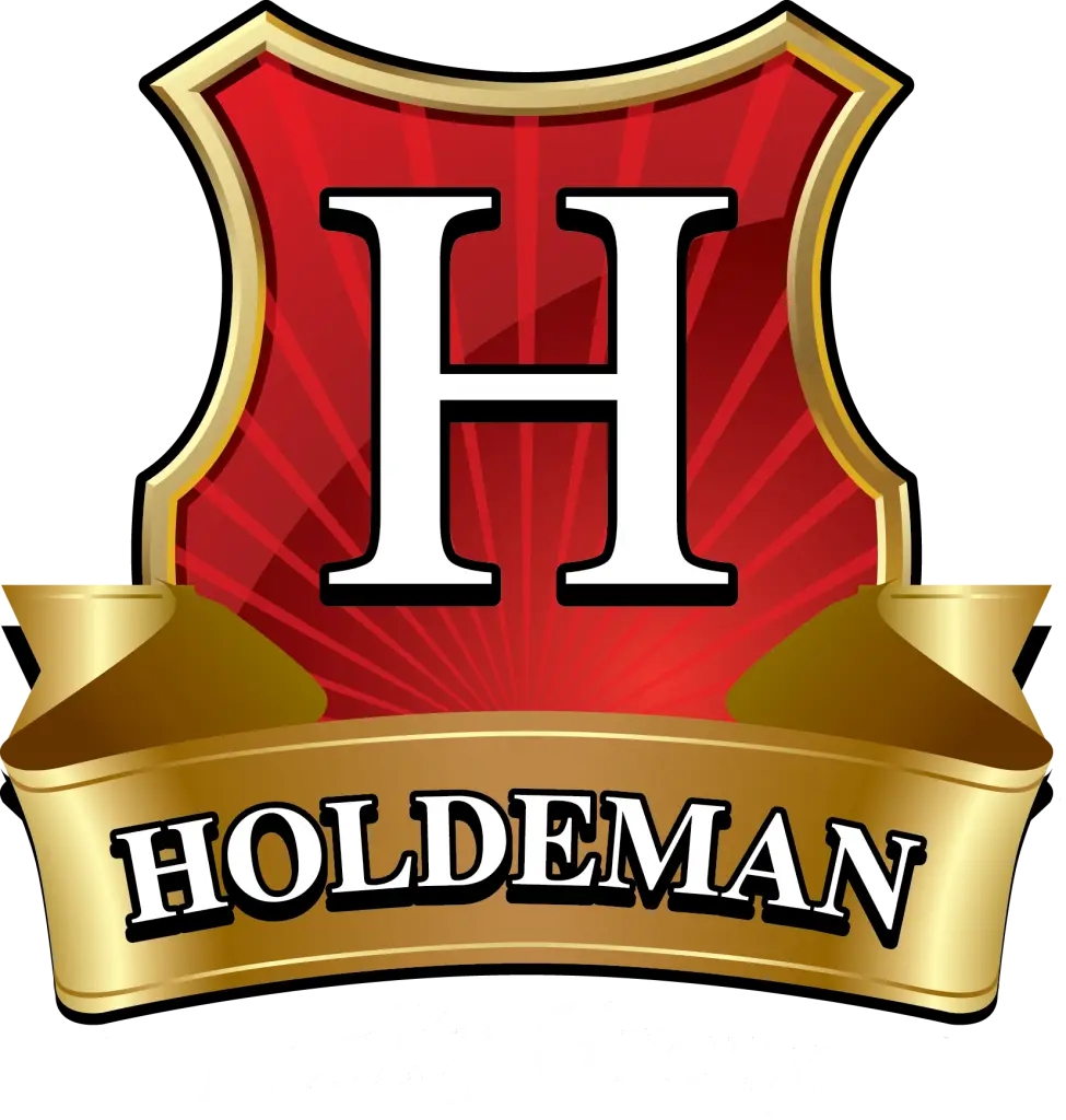 Logo of Holdeman Realty Group featuring a prominent letter 'H' and a decorative design.